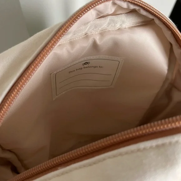 Itzy Ritzy Cream and Green Checkered Backpack - Picture 3 of 4